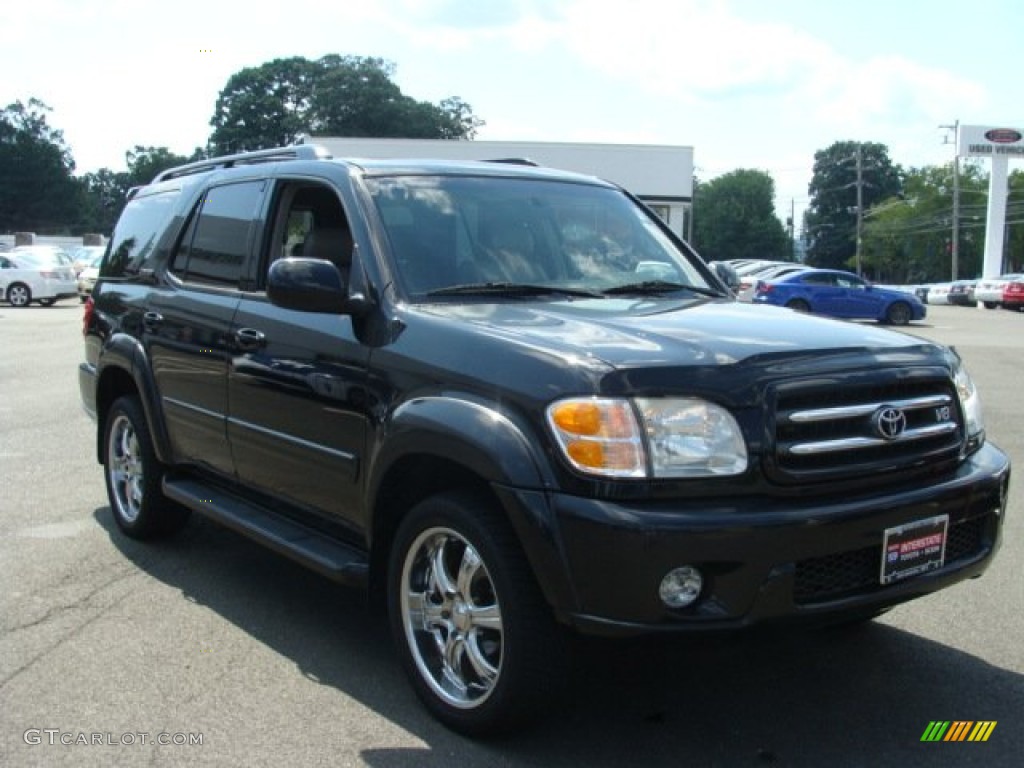 2002 Sequoia Limited 4WD - Black / Charcoal photo #3