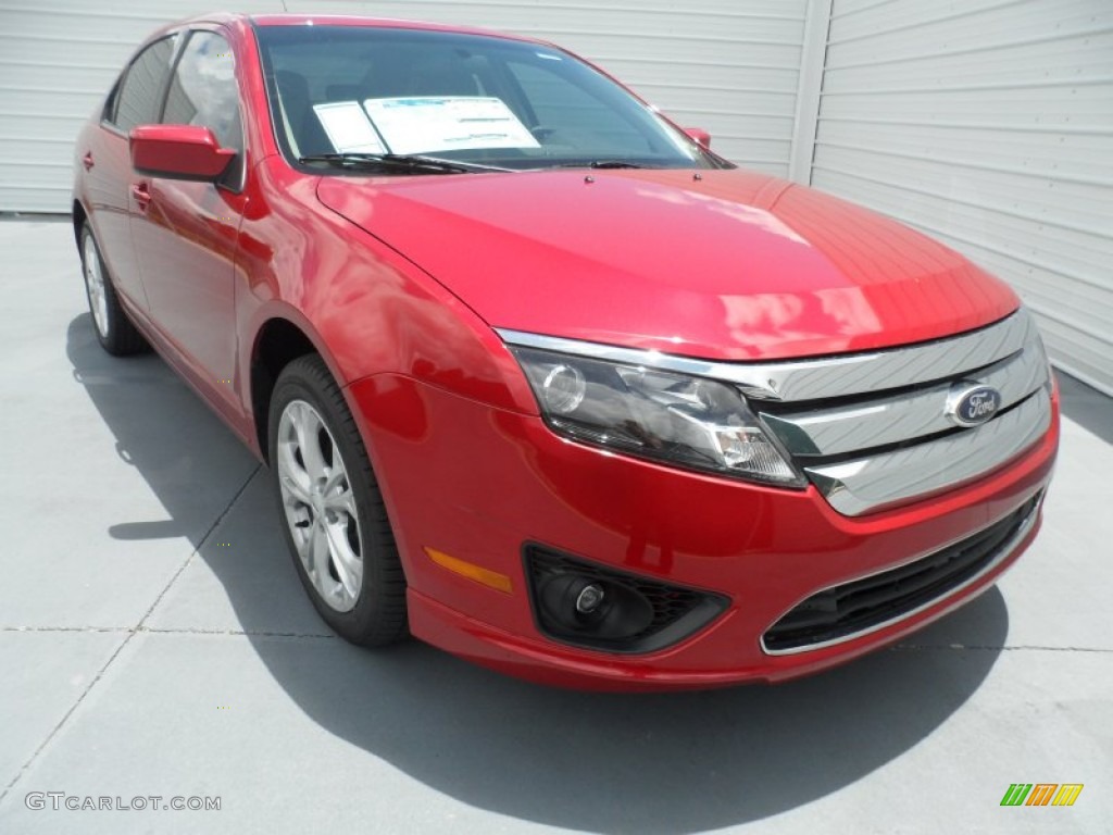 2012 Fusion SE V6 - Red Candy Metallic / Charcoal Black photo #1