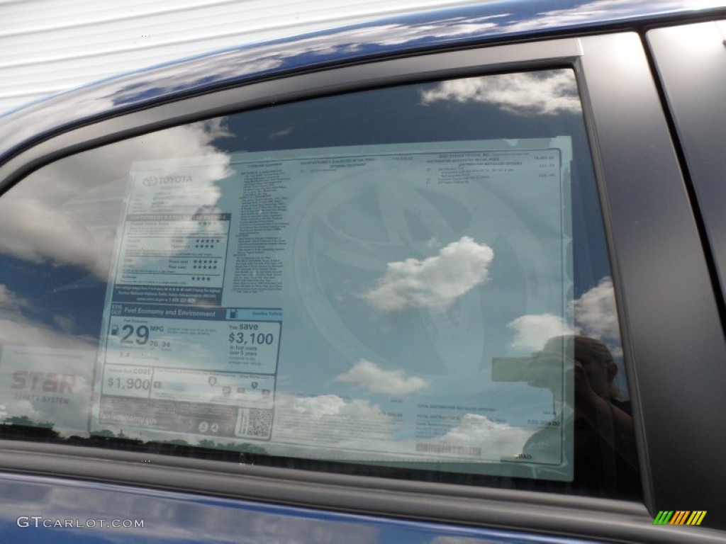 2012 Corolla S - Nautical Blue Metallic / Dark Charcoal photo #32