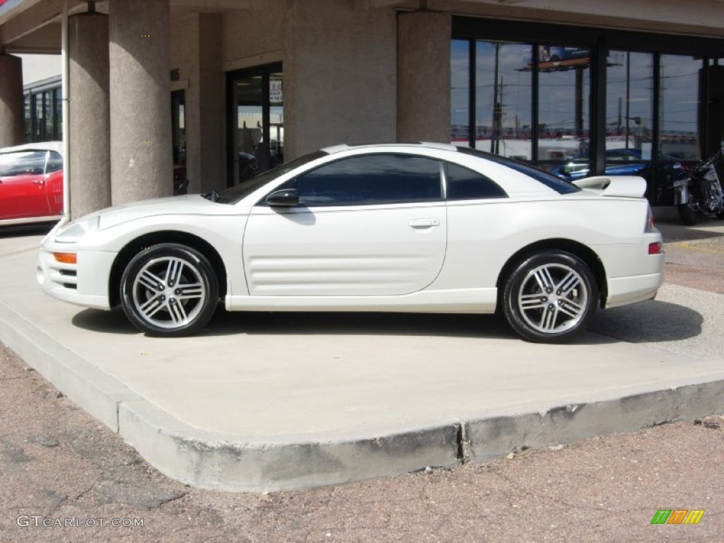 2005 Eclipse GTS Coupe - Dover White Pearl / Sand Blast photo #8