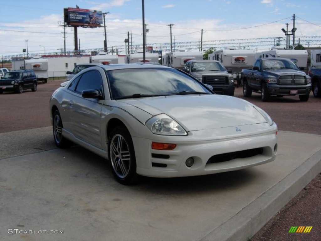 2005 Eclipse GTS Coupe - Dover White Pearl / Sand Blast photo #14