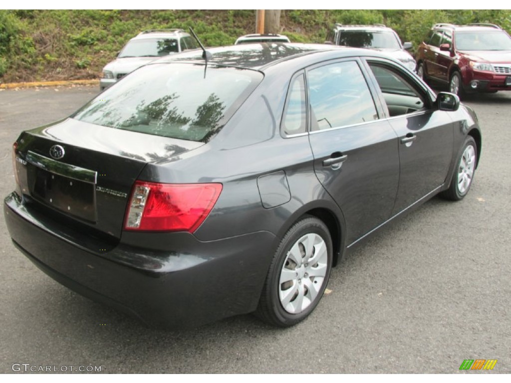 2009 Impreza 2.5i Sedan - Dark Gray Metallic / Carbon Black photo #6