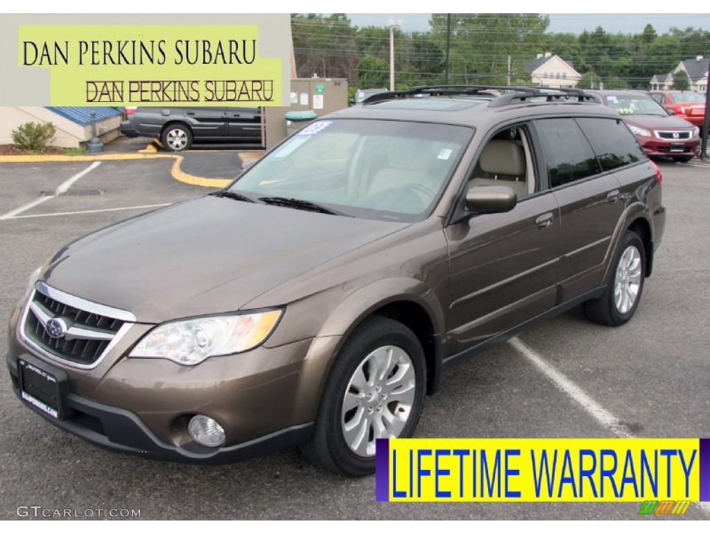 2009 Outback 2.5i Limited Wagon - Deep Bronze Metallic / Warm Ivory photo #1