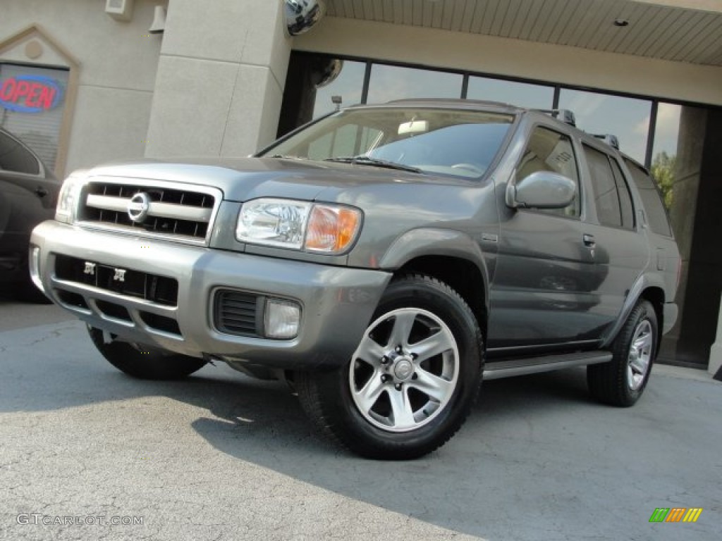 2004 Pathfinder LE Platinum - Platinum Metallic / Beige photo #1