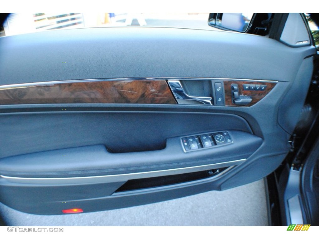 2012 Mercedes-Benz E 350 Cabriolet Black Door Panel Photo #68508838