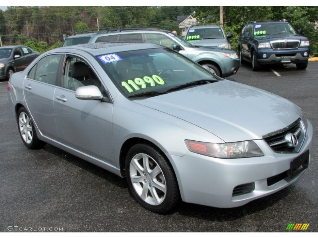 Satin Silver Metallic 2004 Acura TSX Sedan Exterior Photo #68509807