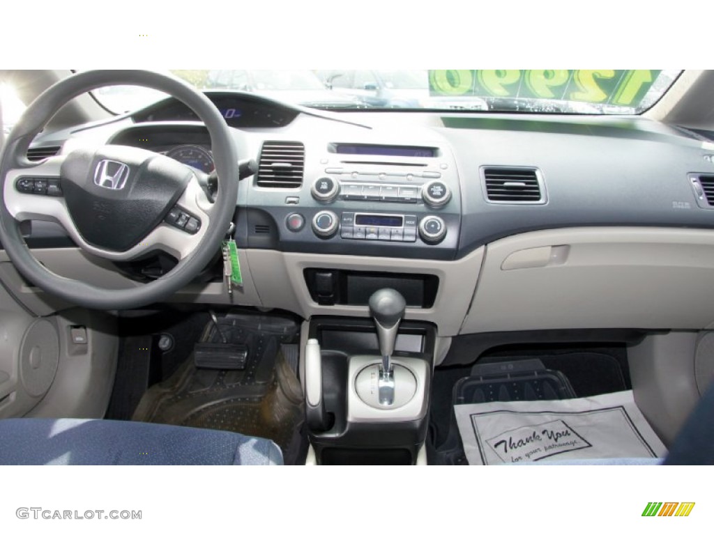 2007 Honda Civic Hybrid Sedan Blue Dashboard Photo #68510815