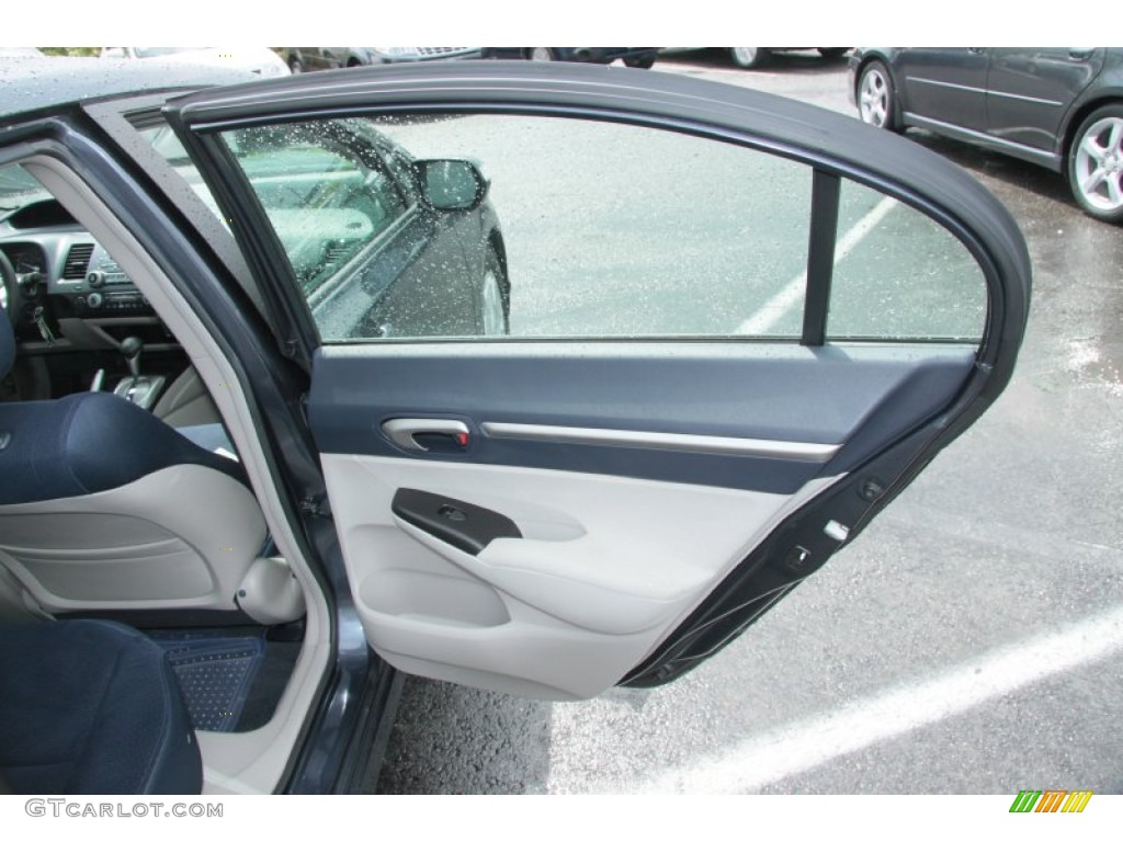 2007 Honda Civic Hybrid Sedan Blue Door Panel Photo #68510971