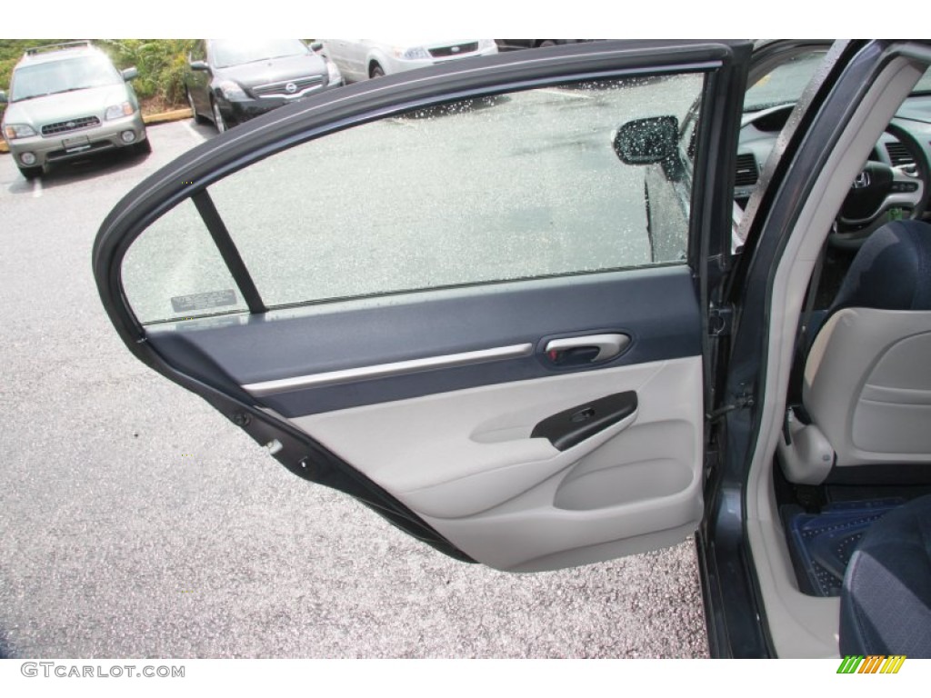 2007 Honda Civic Hybrid Sedan Blue Door Panel Photo #68510980