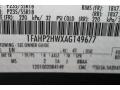 UN: Steel Blue Metallic 2010 Ford Taurus SEL AWD Color Code