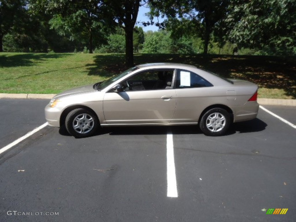 2002 Civic LX Coupe - Shoreline Mist Metallic / Black photo #4