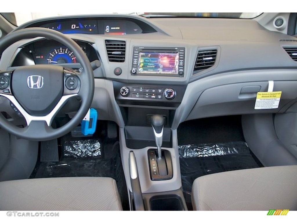 2012 Civic EX Sedan - Polished Metal Metallic / Gray photo #13