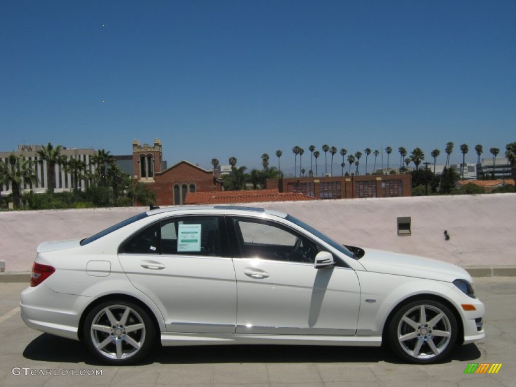 Arctic White 2012 Mercedes-Benz C 250 Sport Exterior Photo #68515741