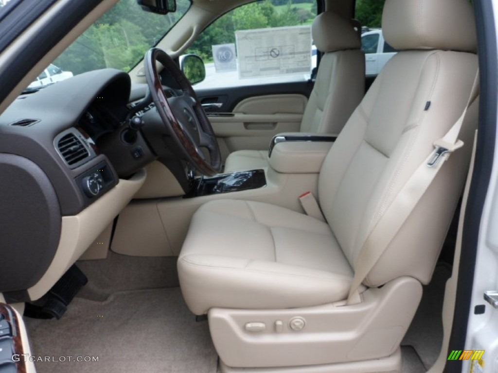 2013 Yukon XL Denali AWD - White Diamond Tricoat / Cocoa/Light Cashmere photo #13