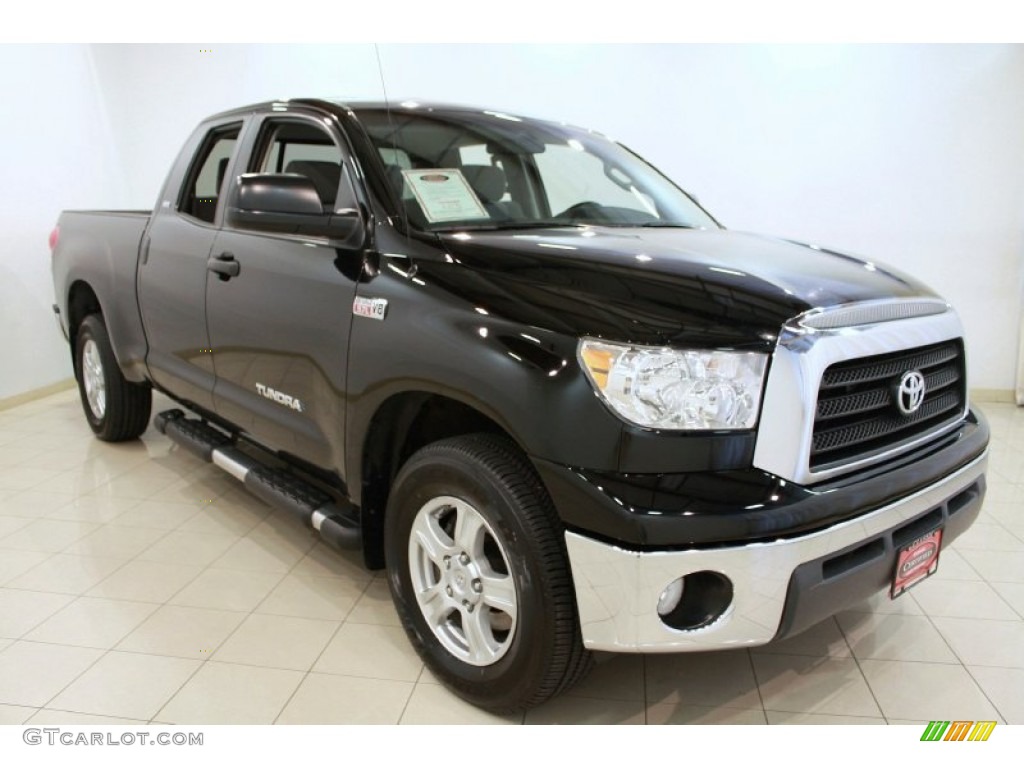 2008 Tundra SR5 Double Cab 4x4 - Black / Graphite Gray photo #1