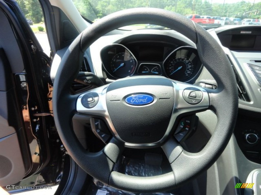 2013 Ford Escape S Charcoal Black Steering Wheel Photo #68517478