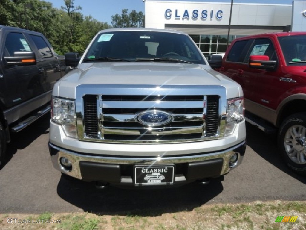 2012 F150 XLT SuperCab 4x4 - Ingot Silver Metallic / Steel Gray photo #1