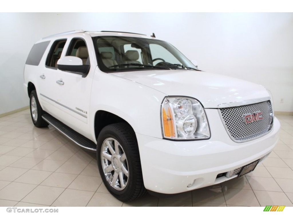 2009 Yukon XL Denali AWD - Summit White / Cocoa/Light Cashmere photo #1