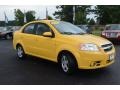 2010 Summer Yellow Chevrolet Aveo LT Sedan  photo #3