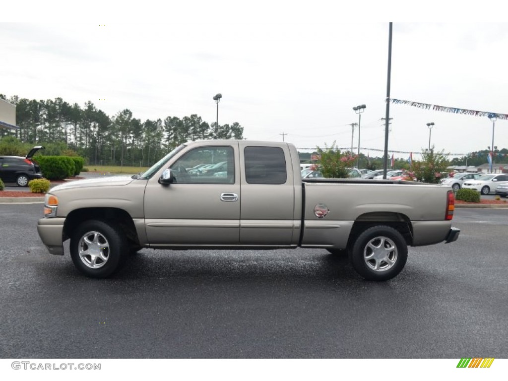 2001 Sierra 1500 SLT Extended Cab 4x4 - Pewter Metallic / Neutral photo #8