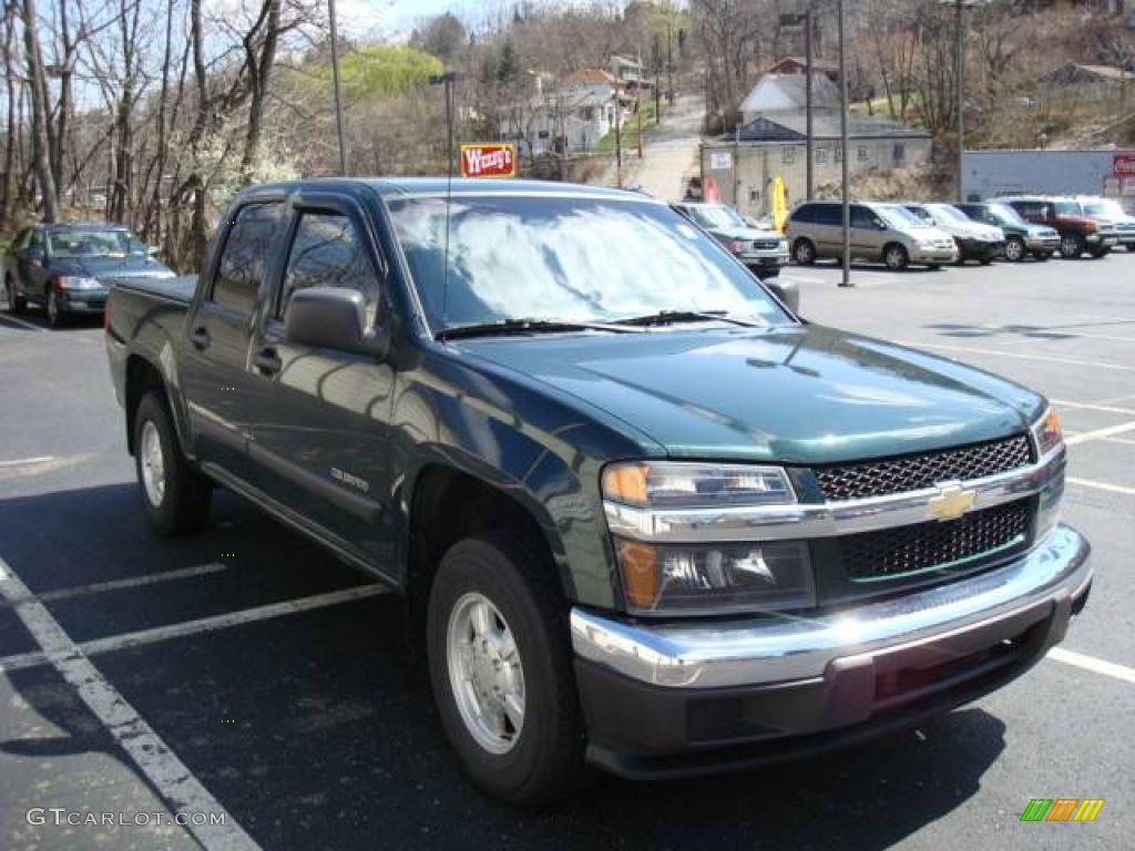 2004 Colorado LS Crew Cab - Dark Green Metallic / Medium Dark Pewter photo #6