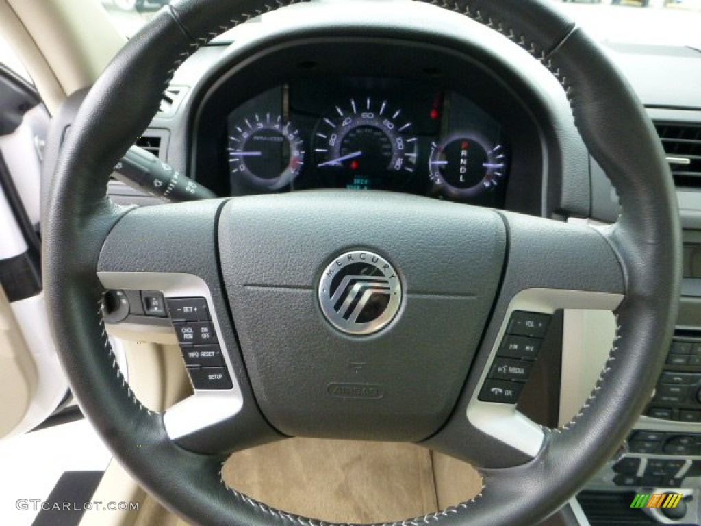 2011 Mercury Milan I4 Premier Camel Steering Wheel Photo #68527054