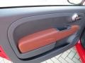 Pelle Marrone/Avorio (Brown/Ivory) 2012 Fiat 500 Lounge Door Panel