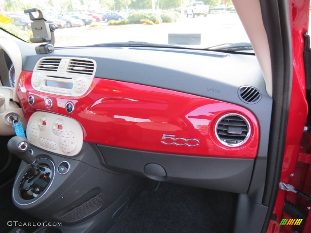 2012 Fiat 500 Lounge Pelle Marrone/Avorio (Brown/Ivory) Dashboard Photo #68528185