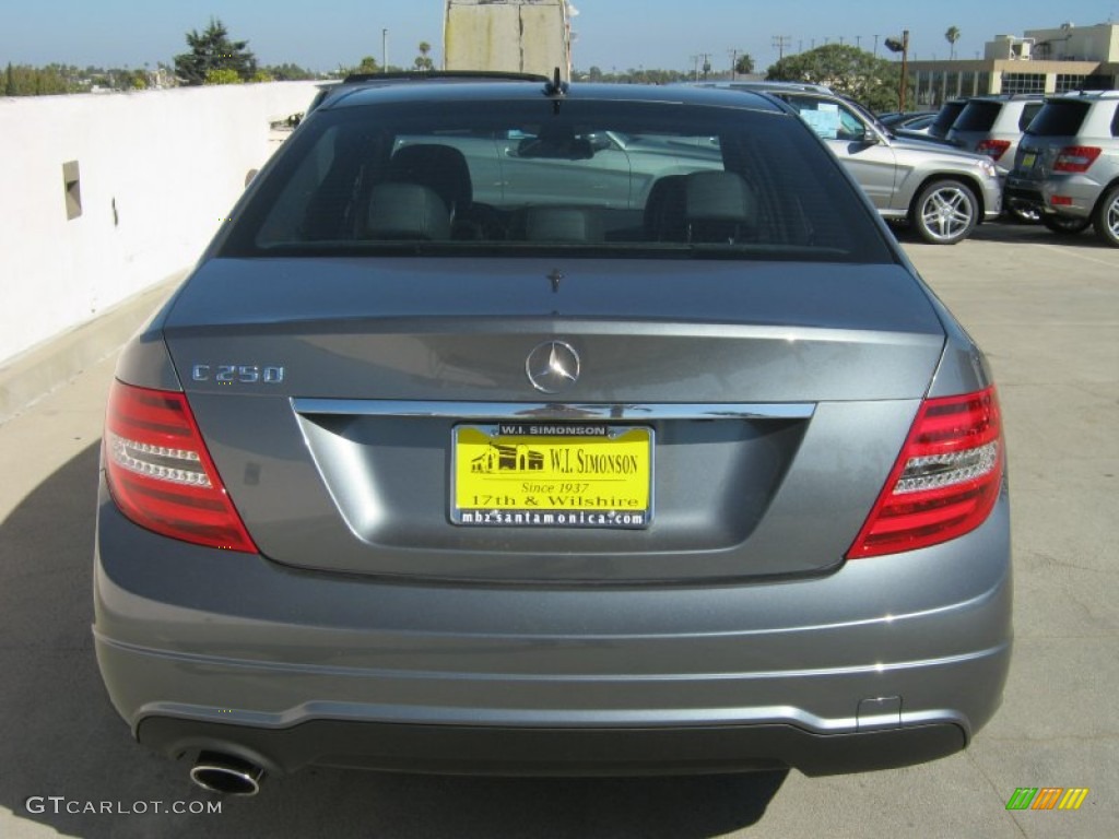 2012 C 250 Sport - Sapphire Grey Metallic / Black photo #5