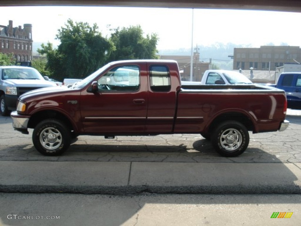 1997 F150 XLT Extended Cab 4x4 - Dark Toreador Red Metallic / Medium Graphite photo #4