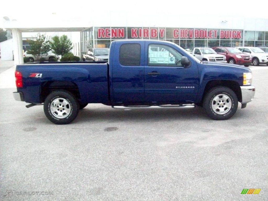 2013 Silverado 1500 LT Extended Cab 4x4 - Blue Topaz Metallic / Ebony photo #3