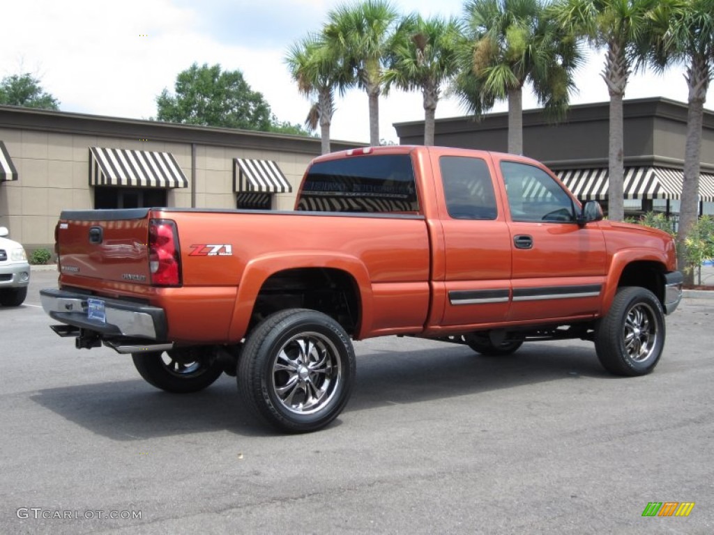 Sunburst Orange Metallic 2005 Chevrolet Silverado 1500 Z71 Extended Cab 4x4 Exterior Photo #68532833