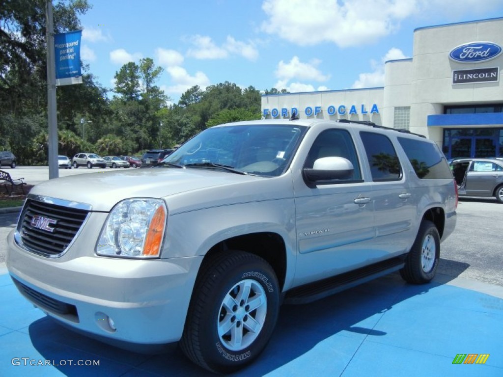 2008 Yukon XL SLT 4x4 - Silver Birch Metallic / Light Tan photo #1