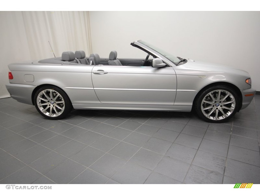 2006 3 Series 330i Convertible - Titanium Silver Metallic / Grey photo #8