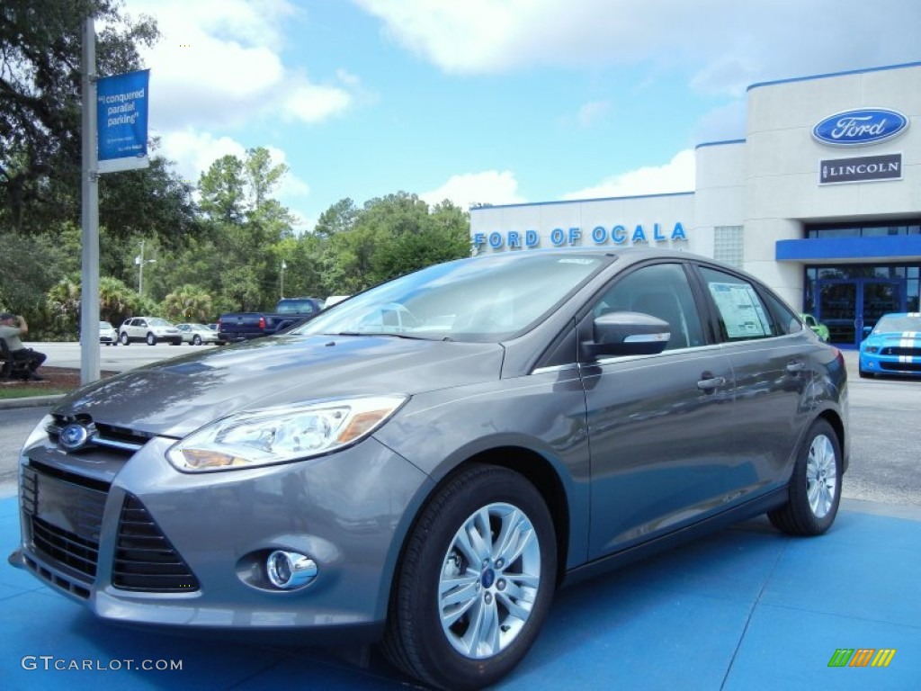 2012 Focus SEL Sedan - Sterling Grey Metallic / Charcoal Black photo #1