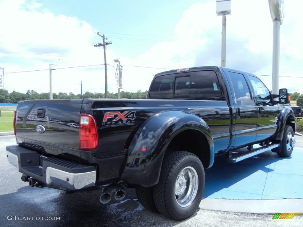 Tuxedo Black 2012 Ford F450 Super Duty Lariat Crew Cab 4x4 Dually Exterior Photo #68535184