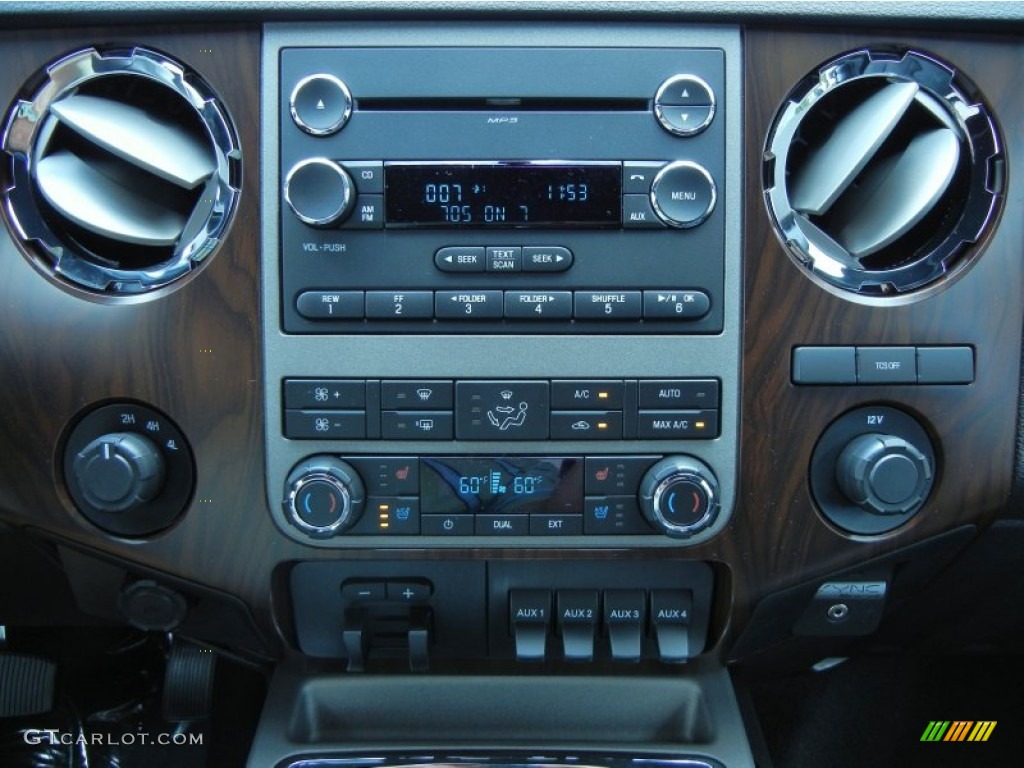 2012 Ford F450 Super Duty Lariat Crew Cab 4x4 Dually Controls Photo #68535250