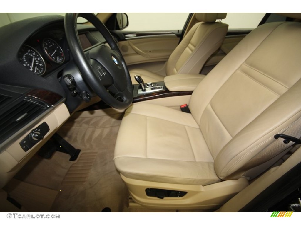 Sand Beige Nevada Leather Interior 2009 BMW X5 xDrive30i Photo #68536393