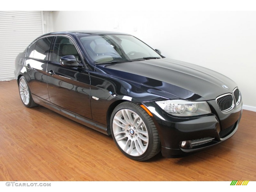 2010 3 Series 335d Sedan - Black Sapphire Metallic / Oyster/Black Dakota Leather photo #2