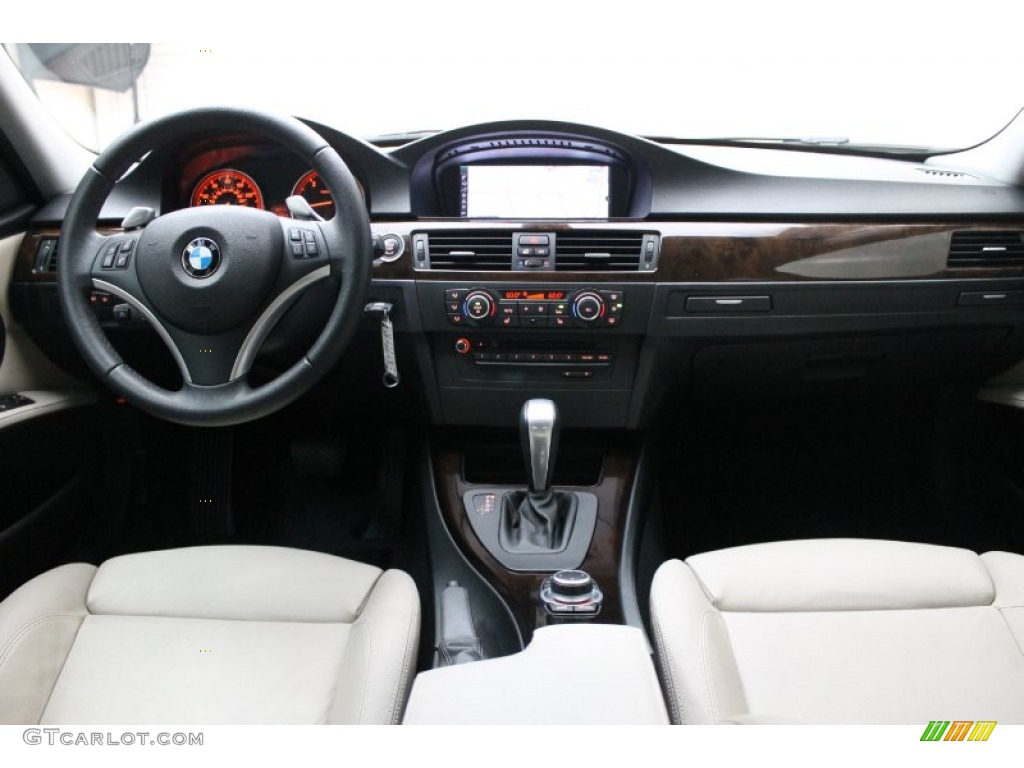 2010 BMW 3 Series 335d Sedan Oyster/Black Dakota Leather Dashboard Photo #68536642