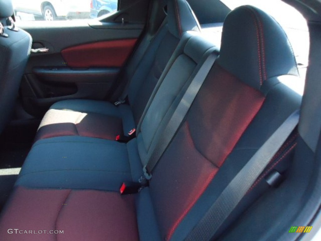Black/Red Interior 2012 Dodge Avenger SXT Plus Photo #68536795
