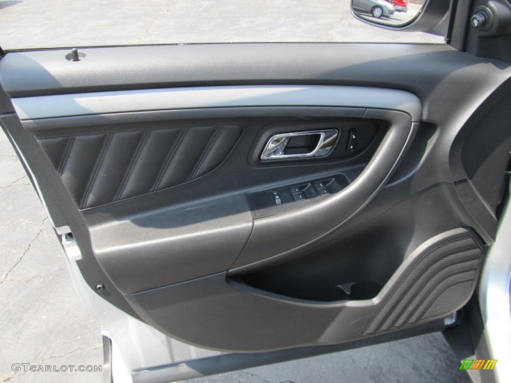 2012 Ford Taurus SEL Charcoal Black Door Panel Photo #68537669