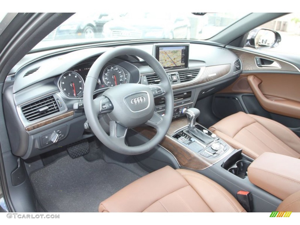 Nougat Brown Interior 2013 Audi A6 3.0T quattro Sedan Photo #68539093