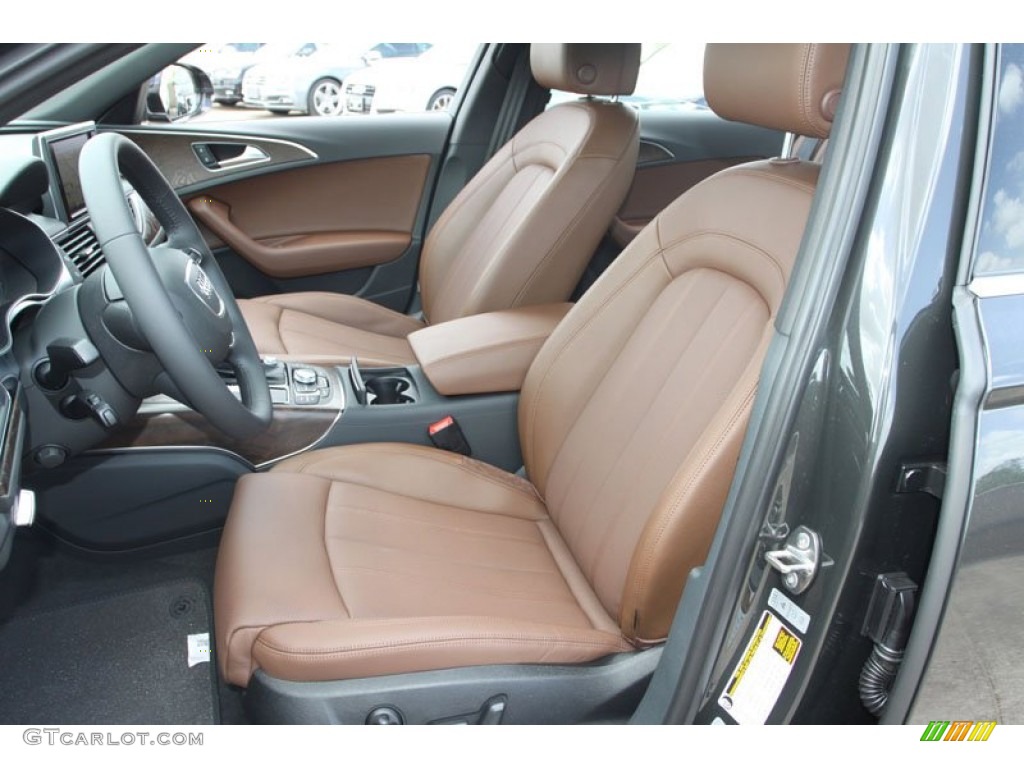 Nougat Brown Interior 2013 Audi A6 3.0T quattro Sedan Photo #68539102