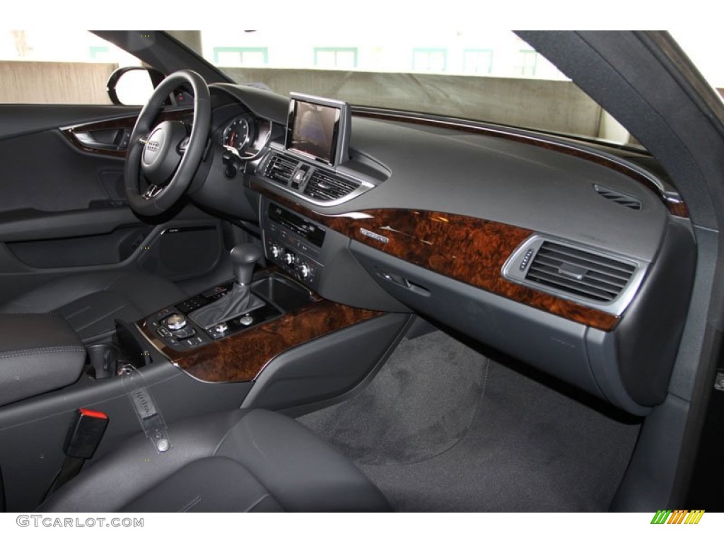 2013 Audi A7 3.0T quattro Premium Plus Black Dashboard Photo #68539459