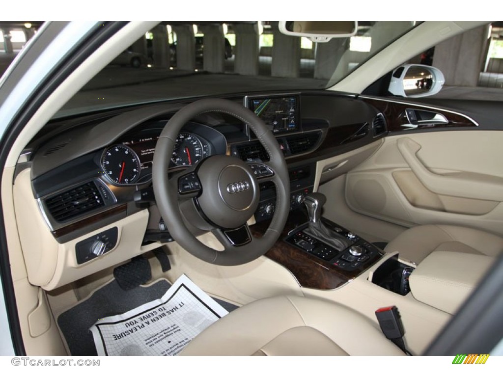 Velvet Beige Interior 2013 Audi A6 2.0T Sedan Photo #68540197