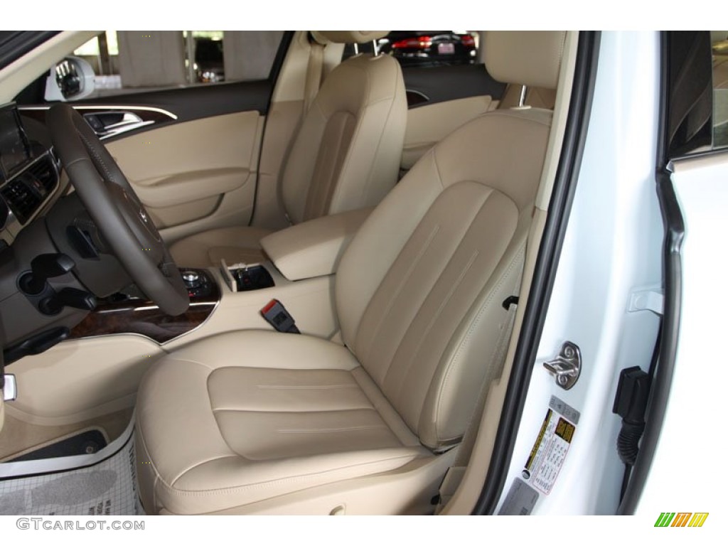 Velvet Beige Interior 2013 Audi A6 2.0T Sedan Photo #68540203
