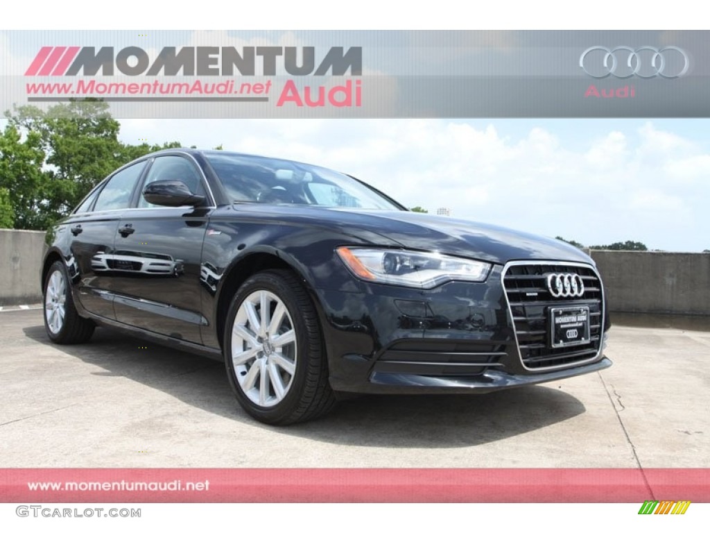 2013 A6 3.0T quattro Sedan - Phantom Black Pearl Effect / Nougat Brown photo #1