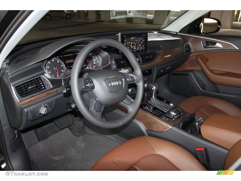 Nougat Brown Interior 2013 Audi A6 3.0T quattro Sedan Photo #68540467