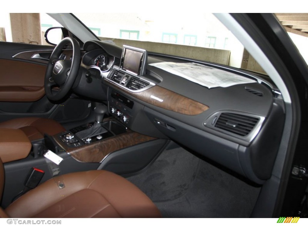 2013 Audi A6 3.0T quattro Sedan Nougat Brown Dashboard Photo #68540590